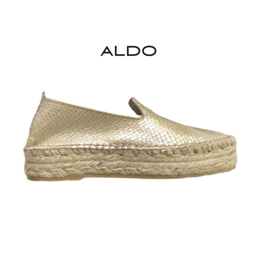ALDO Reptile Embossed Metallic Platform Espadrille
